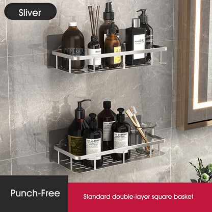 Punch-free Bathroom Shelves - Silver two(standard) - Made of Stars