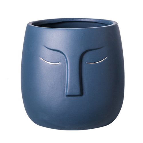 Poly Face Vase - Navy blue - Made of Stars