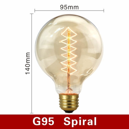 Vintage Edison Bulb - G95 / Spiral - Made of Stars