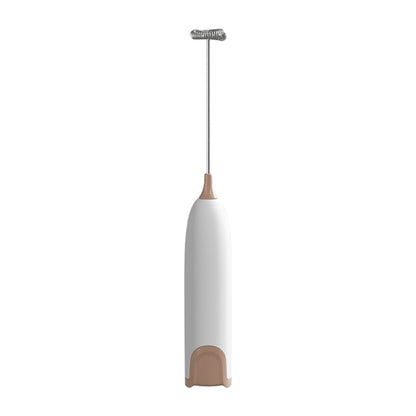 Electric Milk Frother - White with Brown - Made of Stars