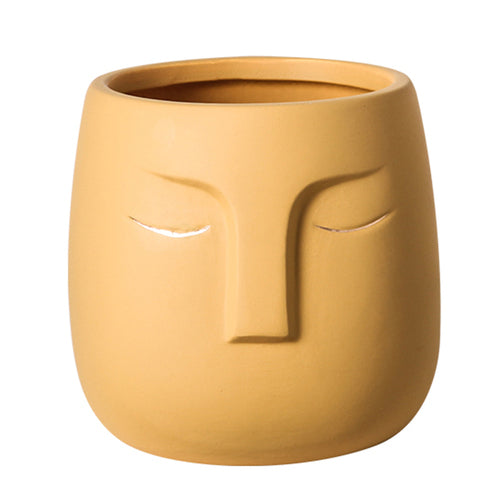 Poly Face Vase - Yellow - Made of Stars
