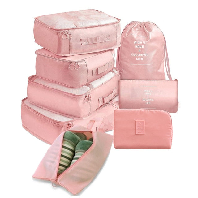 Set Travel Bags - Pink / Set B - Made of Stars