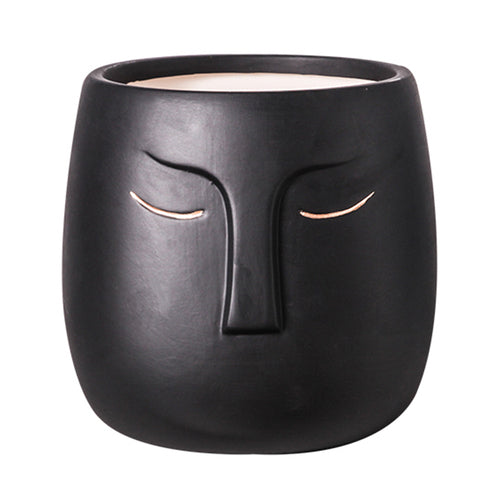 Poly Face Vase - Black - Made of Stars