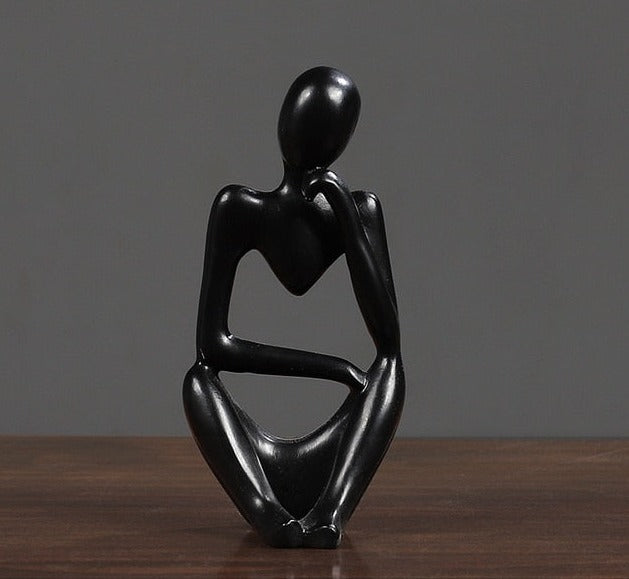 The Thinker Abstract Figurine - Black / B - Made of Stars