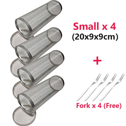 Stainless Steel Grilling Basket - Small Basket x4 - Made of Stars