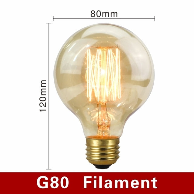 Vintage Edison Bulb - G80 / Filament - Made of Stars