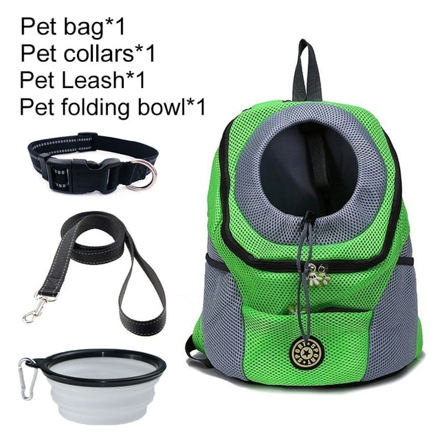 Pet Carrier Bag - Green / S for 0-5kg / Bag + set - Made of Stars