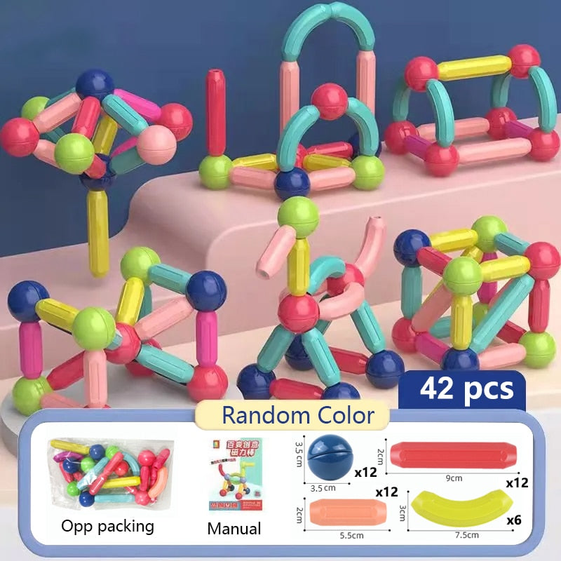 Magnetic Building Blocks - 42 pieces - Made of Stars