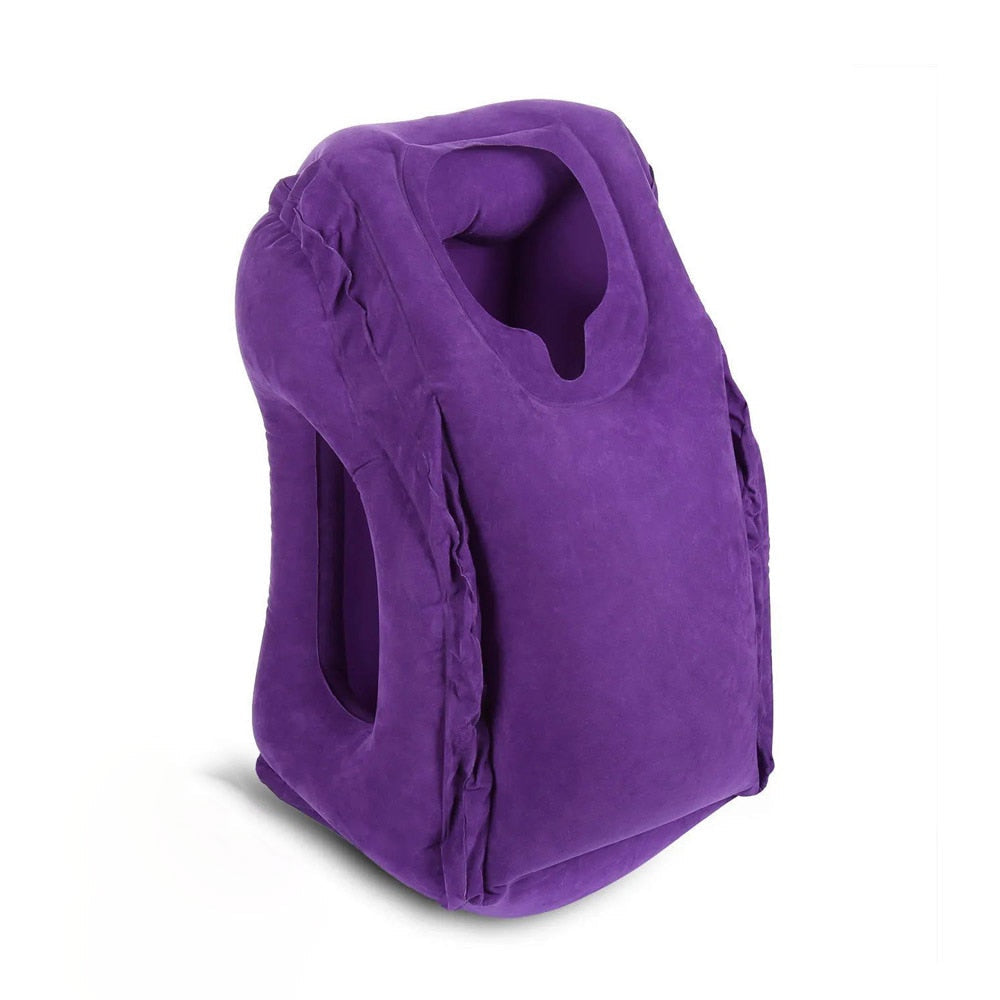 Anti-static Inflatable Travel Pillow - Purple - Made of Stars