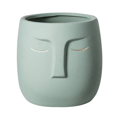Poly Face Vase - Light green - Made of Stars