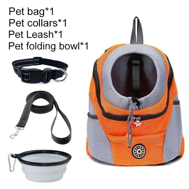 Pet Carrier Bag - Orange / S for 0-5kg / Bag + set - Made of Stars
