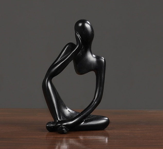 The Thinker Abstract Figurine - Black / A - Made of Stars