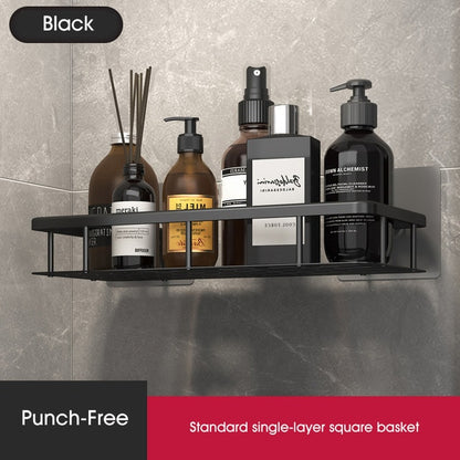 Punch-free Bathroom Shelves - Black one(standard) - Made of Stars