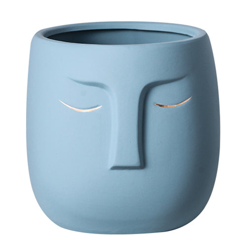 Poly Face Vase - Light blue - Made of Stars