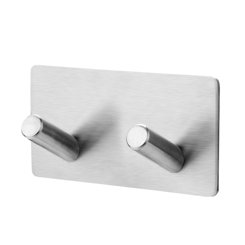 Stainless Steel Wall Hook - B - 2 hooks / Silver - Made of Stars