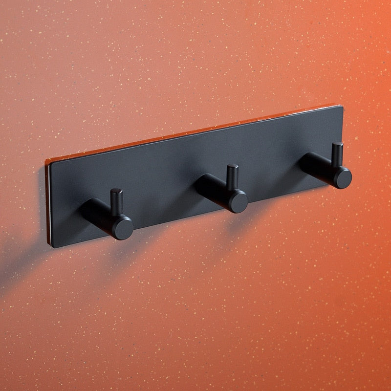 Stainless Steel Wall Hook - A - 3 hooks / Black - Made of Stars