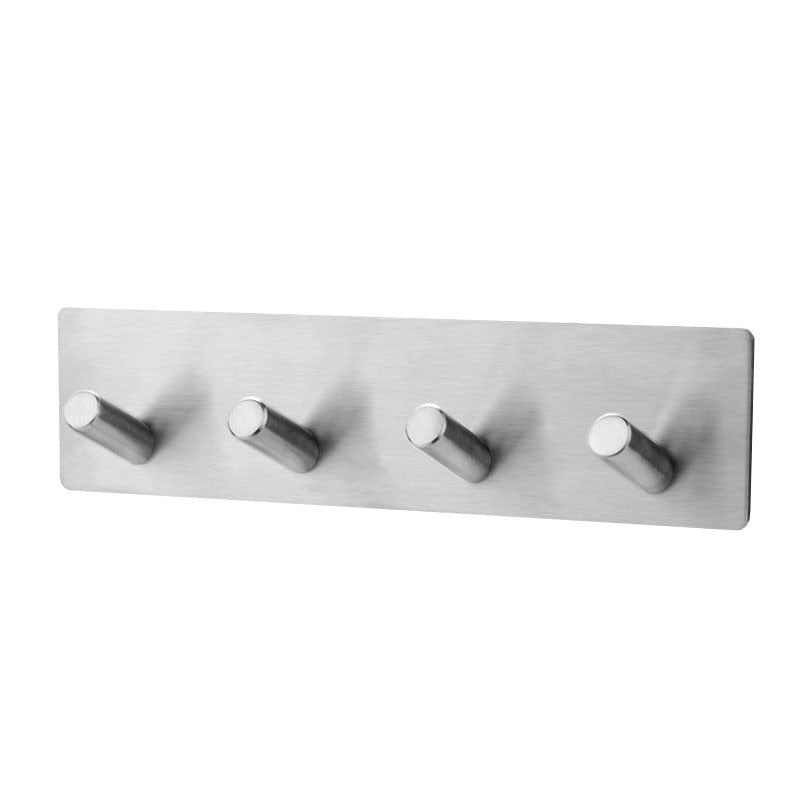 Stainless Steel Wall Hook - B - 4 hooks / Silver - Made of Stars