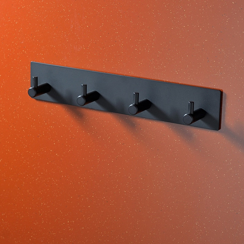 Stainless Steel Wall Hook - A - 4 hooks / Black - Made of Stars