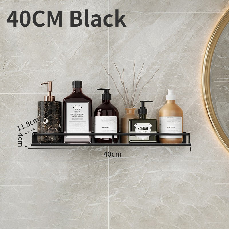 Bathroom Wall Shelf - 40CM / Black - Made of Stars