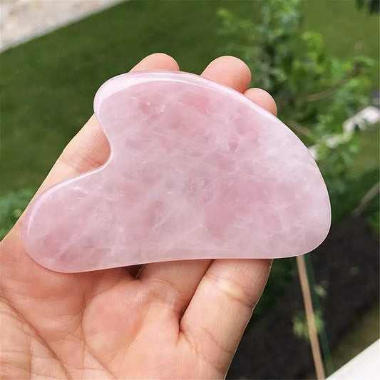 Natural GuaSha Massage Stone - Pink - Made of Stars