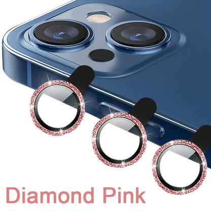 IPhone Camera Lens Shield - 3Pcs - Diamond Pink / iPhone 14 ProMax - Made of Stars