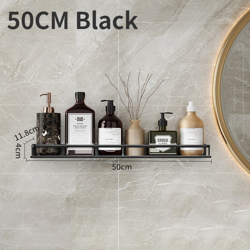 Bathroom Wall Shelf - 50CM / Black - Made of Stars