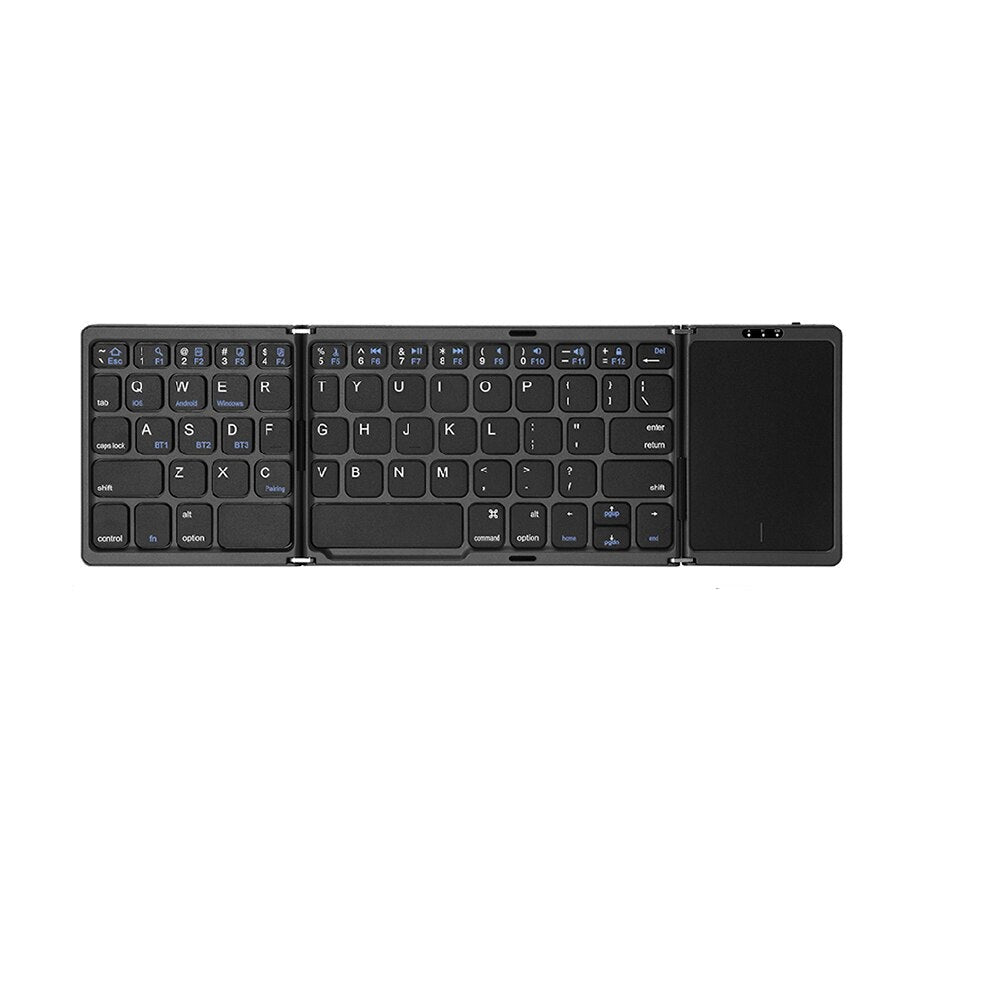 Mini Folding Keyboard With Touchpad - Black - Made of Stars