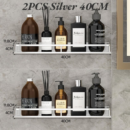 Bathroom Wall Shelf - 2PCS 40CM / Silver - Made of Stars