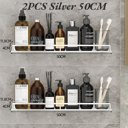 Bathroom Wall Shelf - 2PCS 50CM / Silver - Made of Stars
