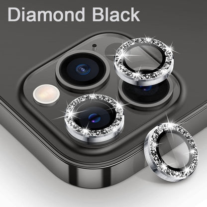 IPhone Camera Lens Shield - 3Pcs - Diamond Black / iPhone 14 ProMax - Made of Stars