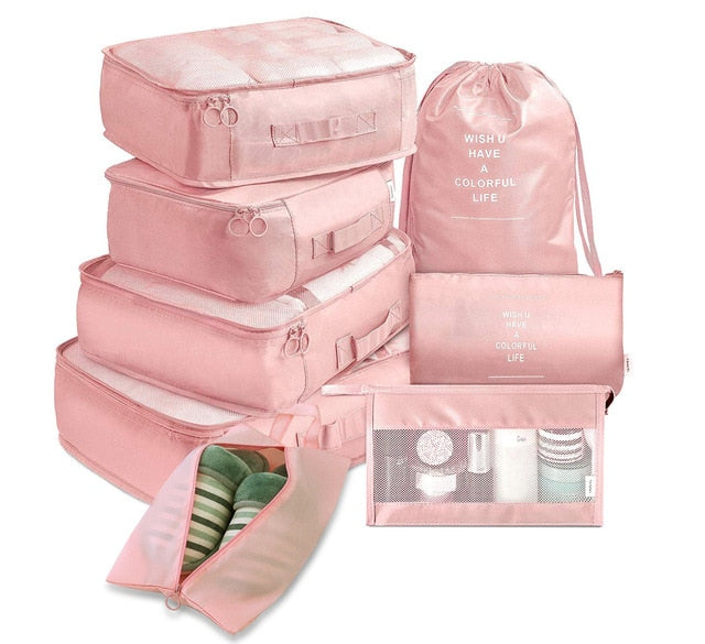 Set Travel Bags - Pink / Set A - Made of Stars