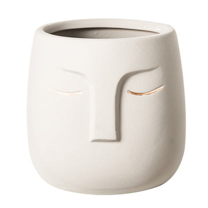 Poly Face Vase - White - Made of Stars