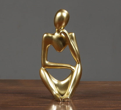 The Thinker Abstract Figurine - Golden / B - Made of Stars