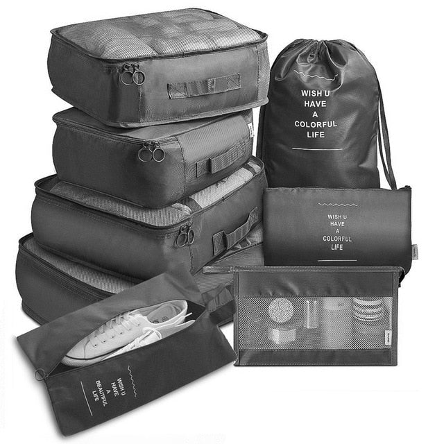 Set Travel Bags - Black / Set A - Made of Stars