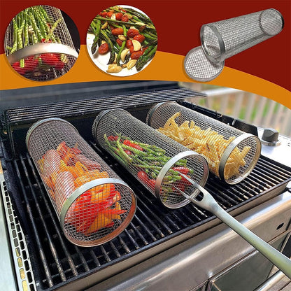 Stainless Steel Grilling Basket - Made of Stars