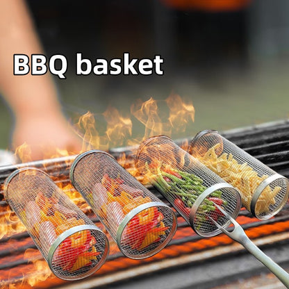 Stainless Steel Grilling Basket - Made of Stars